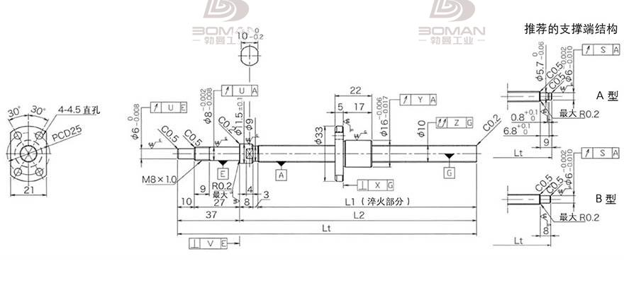 KURODA DP1002JS-HDNR-0220B-C3F 黑田丝杆选型目录